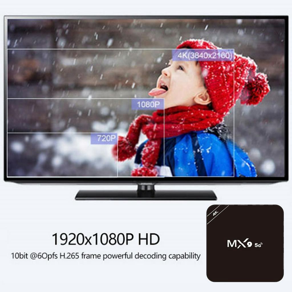 MX9 TV Box 4K Android 10.1 5G Dual-Band 3D Tegangan Lebar- TV BOX ANDROID TERBARU