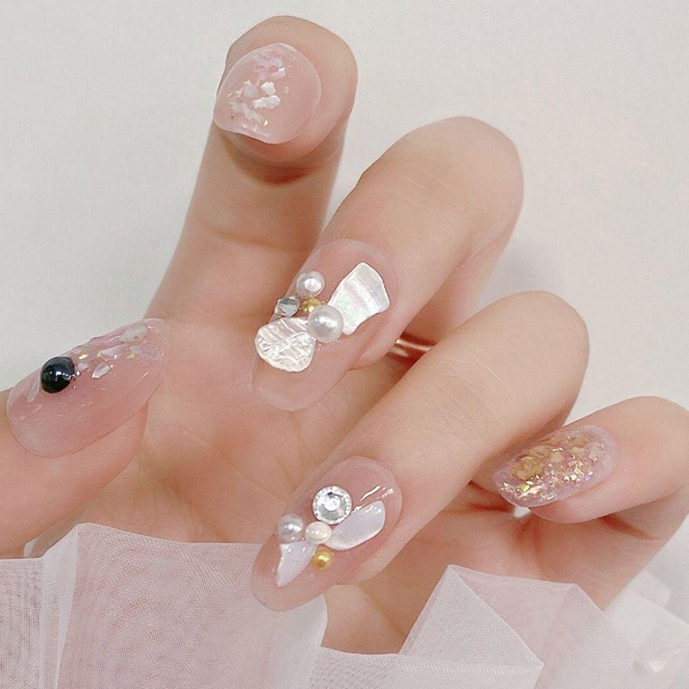 Mxbeauty Nail Art Shell Slice Natural Japanese Symphony Manicure Aksesoris 3D Patch Kuku Perhiasan Nail Art Abalone Slice