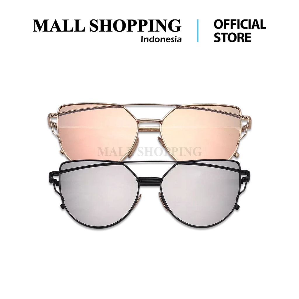 (COD) Kacamata Hitam Lensa Oversize Cat Eye Sunglasses Women Import MALL SHOPPING