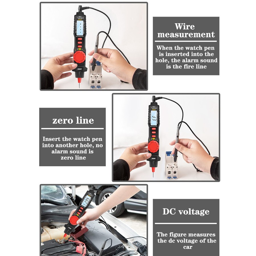 ANENG Digital Multimeter Voltage Tester Pen - A3004 - Black