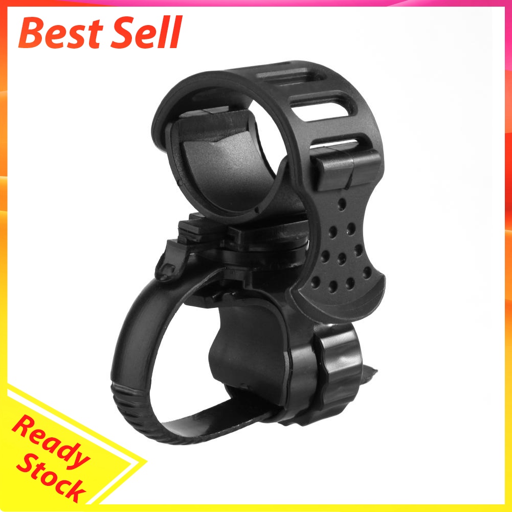 Bicycle Light Mount Bracket Bike Lamp Holder Clamp 360 Degree Rotatable