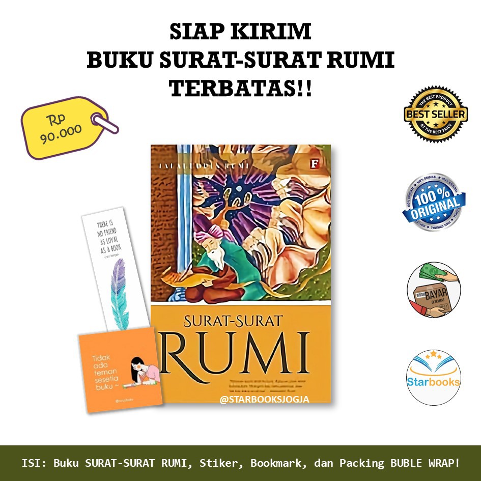 New Buku Surat Surat Rumi Paketan Buku Rumi Kece By Jalaluddin Rumi Forum Shopee Indonesia