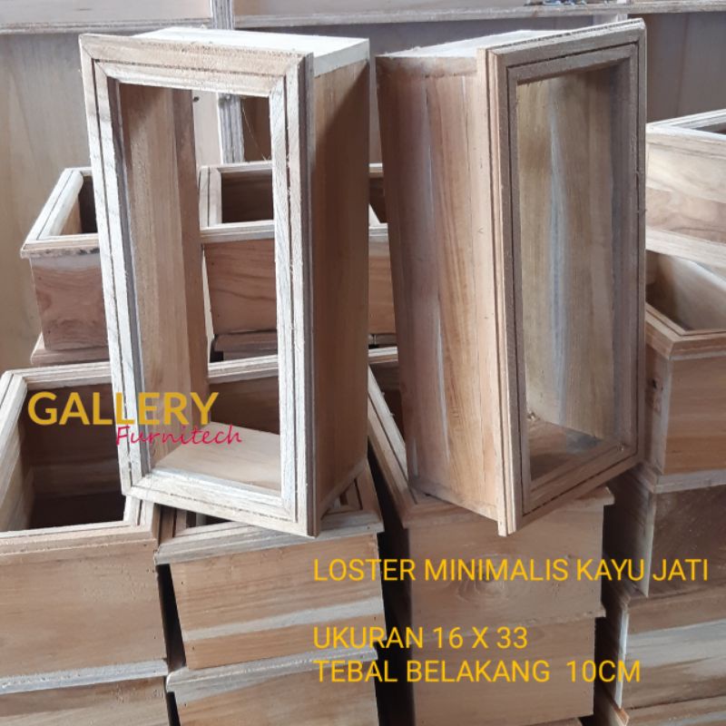 Loster Kayu Minimalis Kayu Jati - Lubang angin Angin rumah Uk 16x33