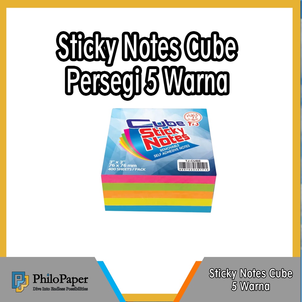 

ATK ~ Sticky Notes Cube Persegi 5 Warna