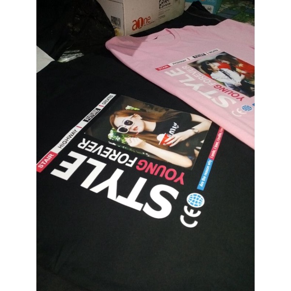 Kaos Sablon katun combed 20s custom DTF