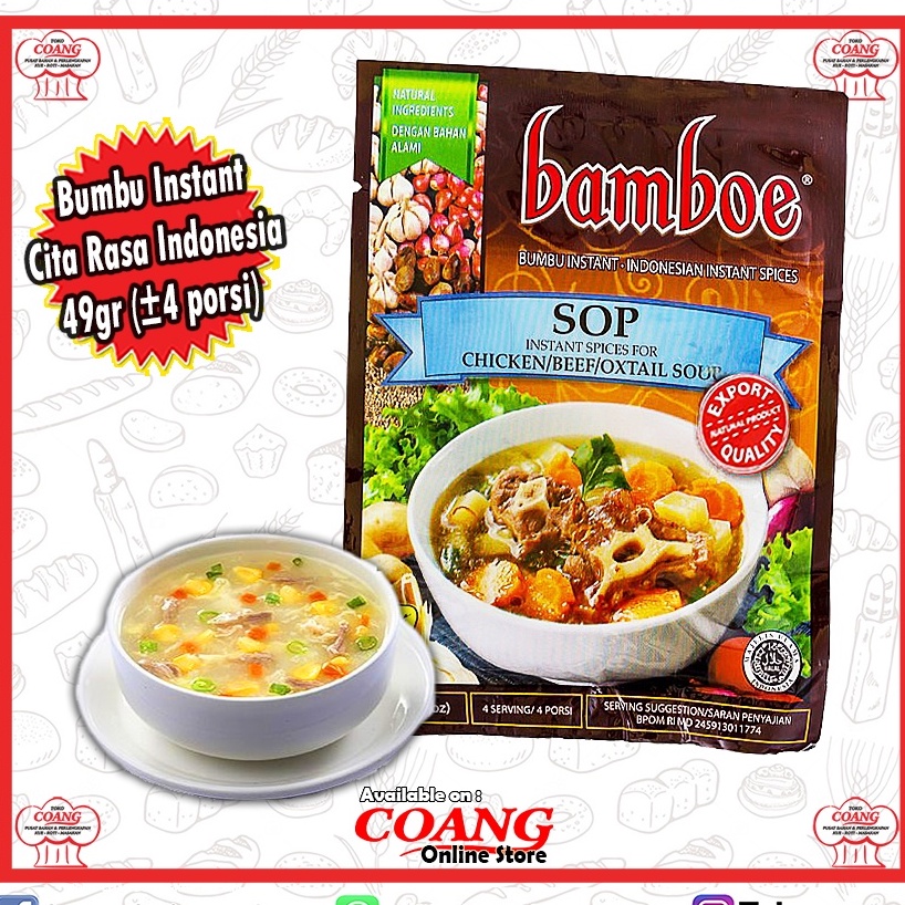 

BAMBOE SOP 49 GRAM - SOUP - CITA RASA ASLI INDONESIA