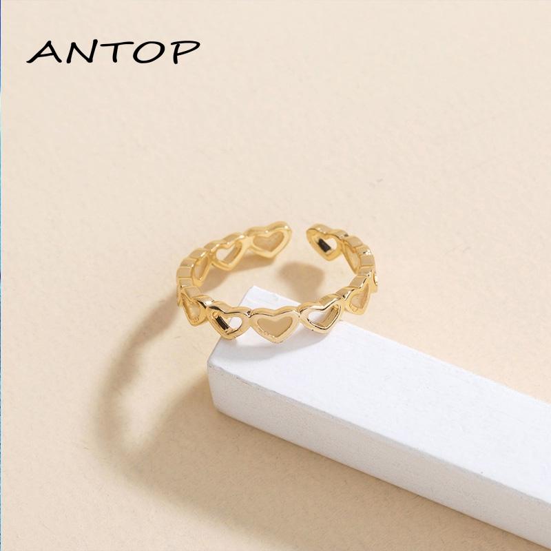 Korea Fashion Cincin Berongga Cincin Bercahaya Love Ring Pembukaan ANTOP