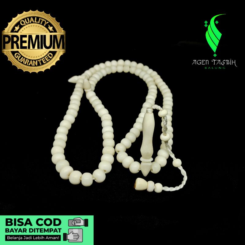 Tasbih Tulang Sapi Onta, Size 8,5mm/Tasbih Muslim 99 Butir