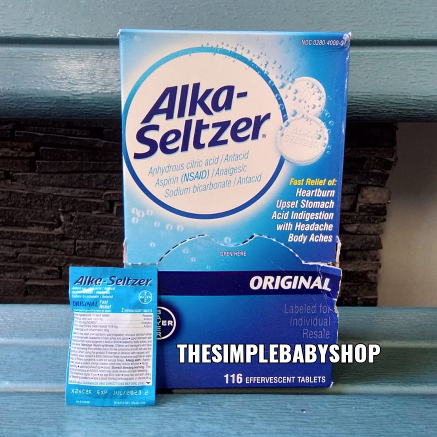 Jual Alka Seltzer Original 1 Strip Isi 2 Tablet Indonesia|Shopee Indonesia