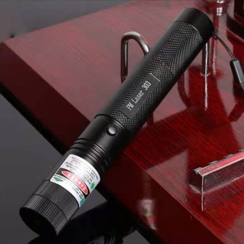 Green laser pointer 303 / lampu laser hijau jarak jauh / proyektor full set