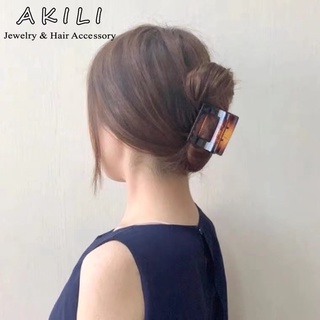 (Hello Girl)F89 Jepit Rambut Wanita Women Hair Claw Kotak Doff&amp;Glossy Import