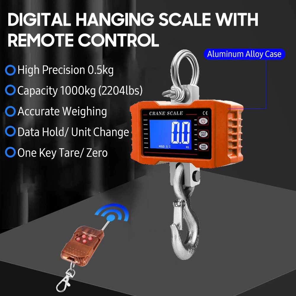 Timbangan 1Ton Digital Gantung Crane Scale 1000kg 1 Ton