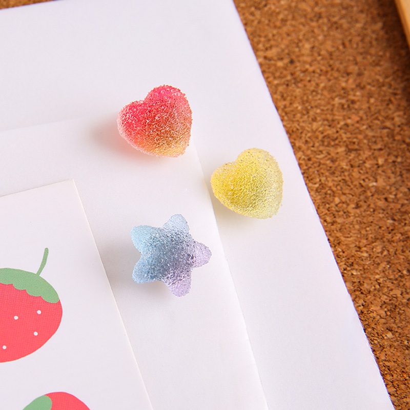 6 Pcs Cute Simulation Soft Candy Series Pushpins Creative Lovely Thumbtacks