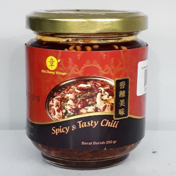 Spicy &amp; Tasty Chili Oil Old Zhang Village Cabe Dalam Minyak 200gram