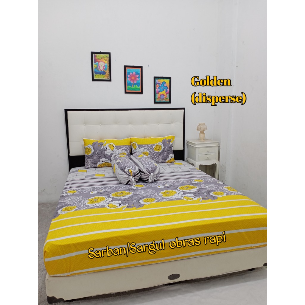 Sprei Katun Motif Golden