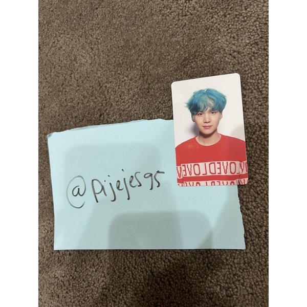 BTS SUGA LOVE YOURSELF PHOTOCARD (v ver)