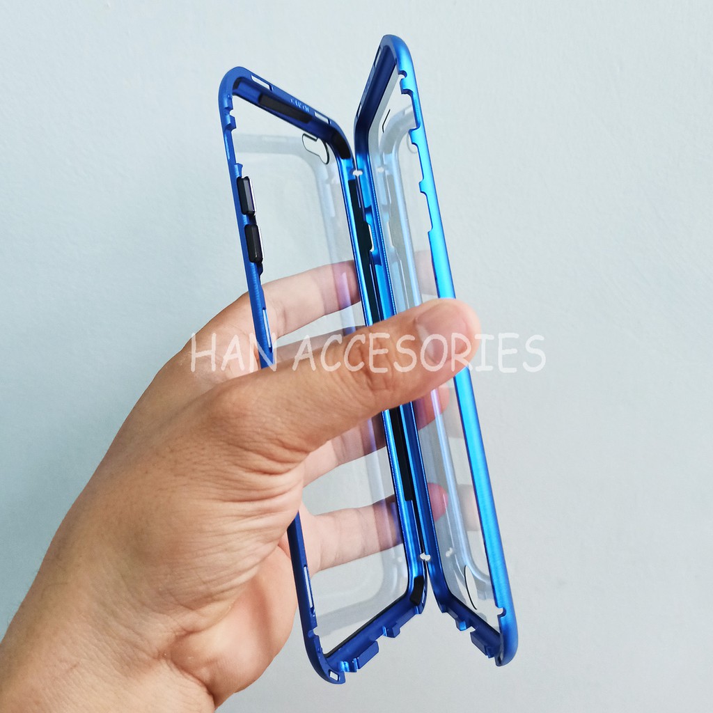 IPHONE 6/6S/6+/6S+ Case Magnetic 360 FULL GLASS Depan dan Belakang - Full Protection