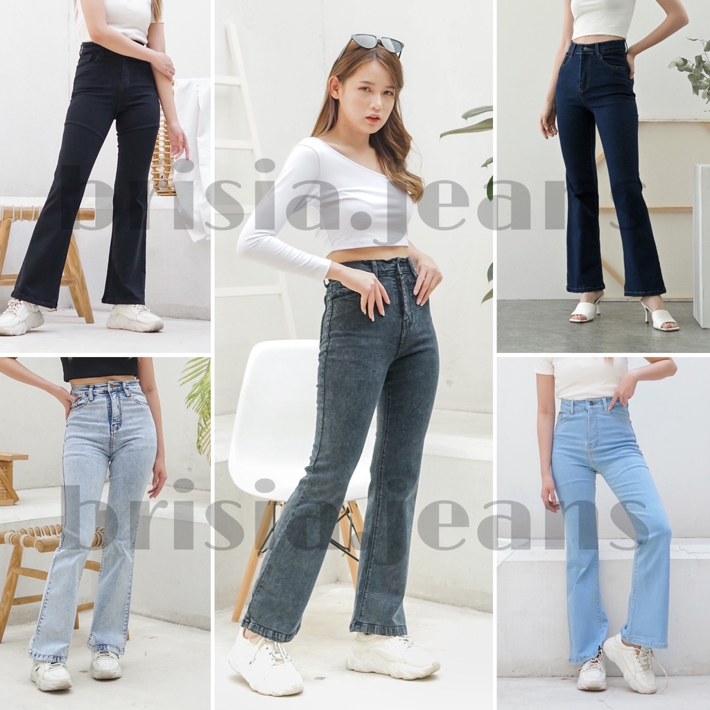 [SIZE 27-34] MINA Cutbray Jeans (Highwaist) - 5 WARNA - SERIES 1