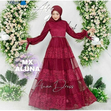 Aluna Brokat Terbaru Model Gamis Brokat Cantik Model Kekinian Brokat Remaja Brokat Terbaru 2021 Shopee Indonesia