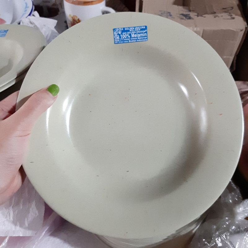 PIRING MELAMIN SNI GOLDEN UNICORN 22CM