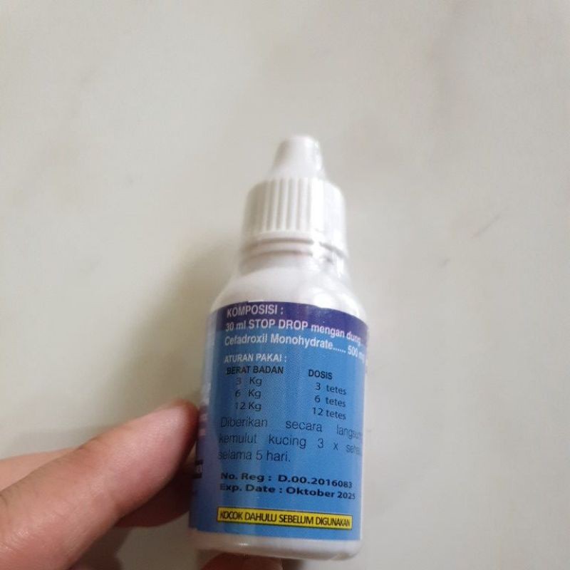 STOP DROP CAT 30mL Antibiotik Spektrum Luas untuk Kucing / Obat Hewan