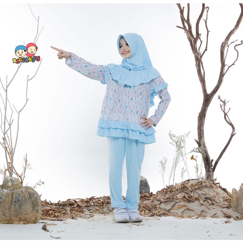 Oneset Setelan baju dan celana Set daily anak pineapple raggakids