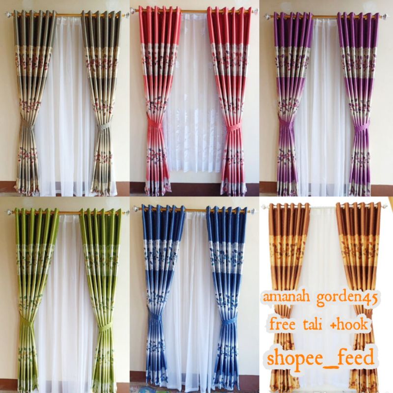 GORDEN MOTIF GORDEN JENDELA GORDEN BLACKOUT  BUNGA TULIP GORDEN MINIMALIS GREADE A