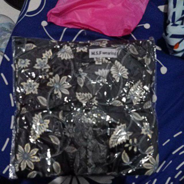 Couple Babydoll Long Hand Melati Silver/brukat/sarimbit