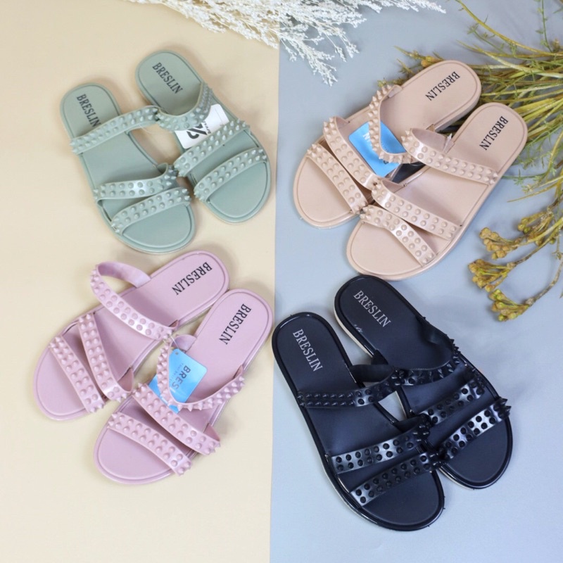 BRESLIN 1205 - Slop wanita impprt/sandal slop korea/Sandal wanita