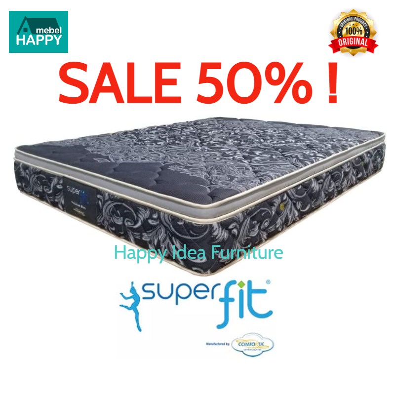 𝗛𝗮𝗽𝗽𝘆 𝗜𝗱𝗲𝗮 - SALE Springbed Murah Comforta 160 x 200 Super Fit Gold Xtra + Plush Top Elegan