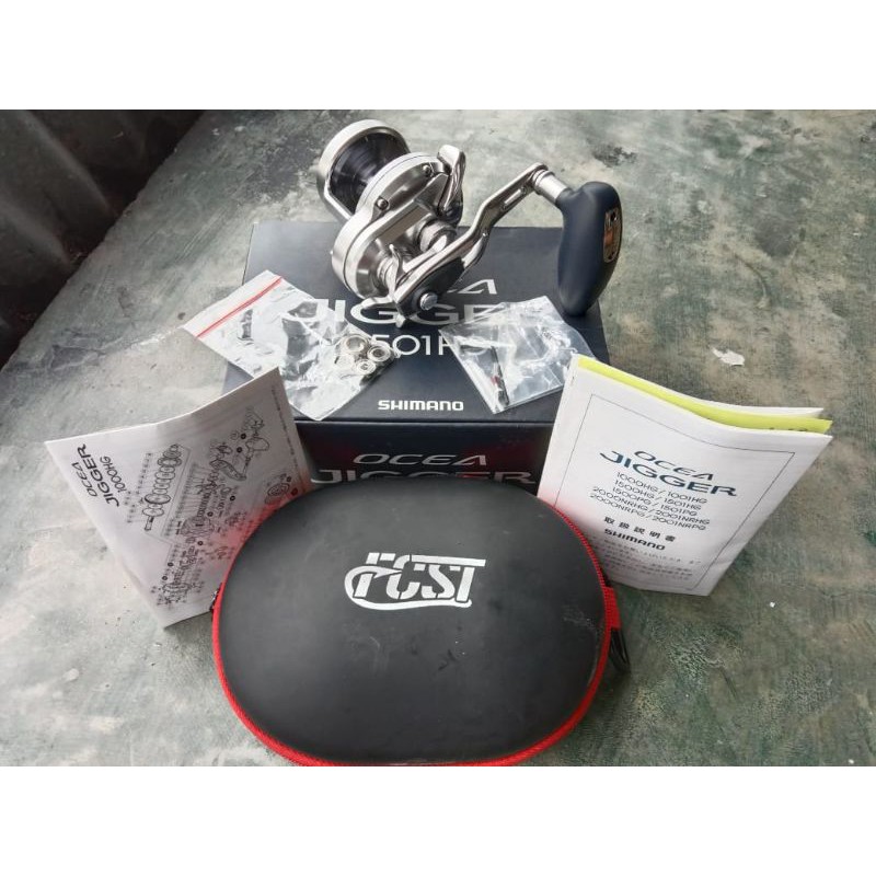 reel OverHead shimano ocean jigger 1501HG second free reel case firecast promo free ongkir