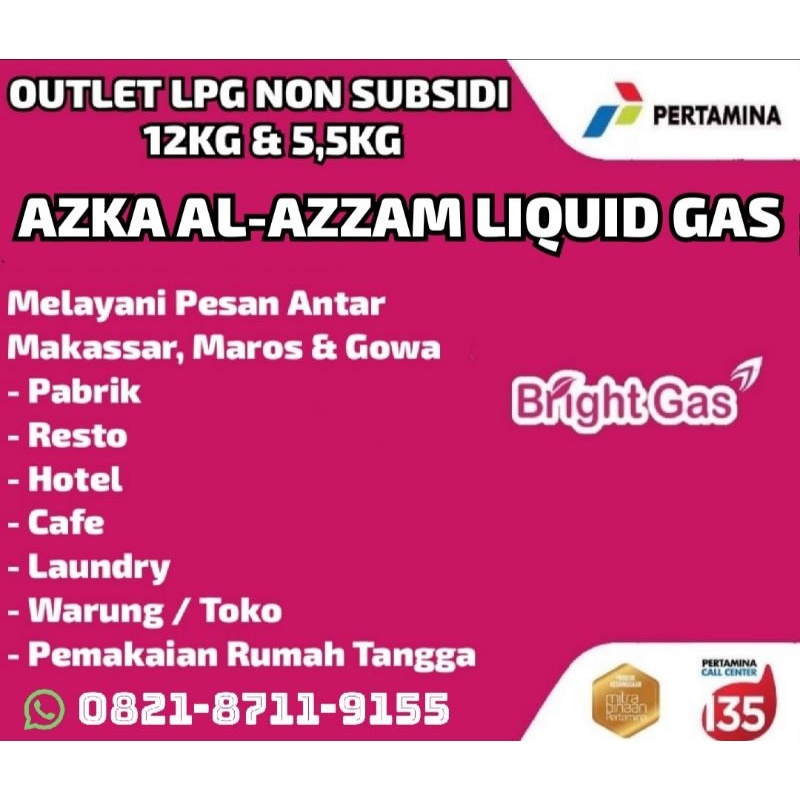 isi Ulang Bright Gas 12Kg & 5,5Kg Siap antar sampai ke Tujuan