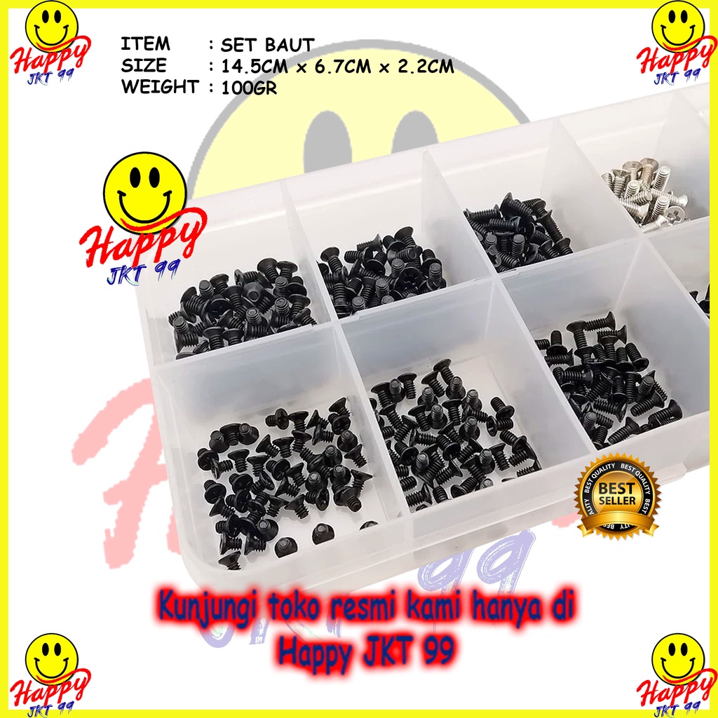 BAUT LAPTOP NOTEBOOK 500PCS SET SKRUP SEKRUP ASUS ACER DELL HP LENOVO TOSHIBA