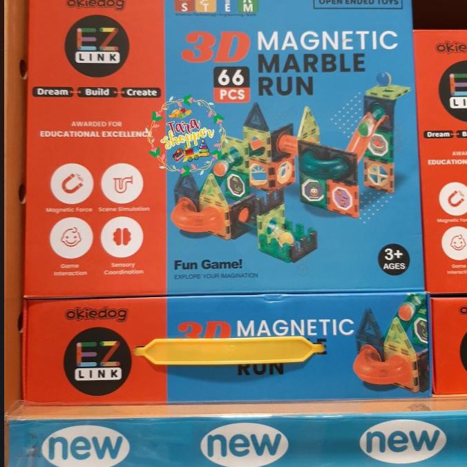 okiedog ezlink 3d magnetic Marble Run / puzzle magnetic