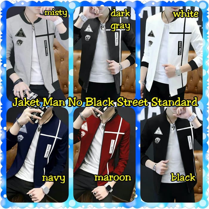 jacket business casual jacket sports Jaket Man NO BLACK STREET STANDARD - Putih 30ZVB