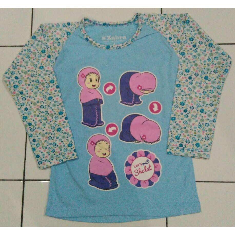 Kaos Anak Perempuan Muslim Let S Sholat Tosca