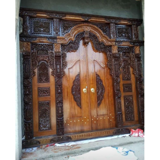 Pintu Gebyok Ukir Ukuran 3m x 2,70m