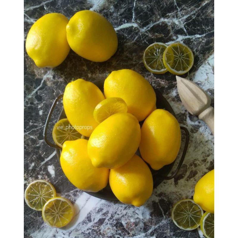 1 pc LEMON ARTIFICIAL/Lemon Palsu Properti Fotografi