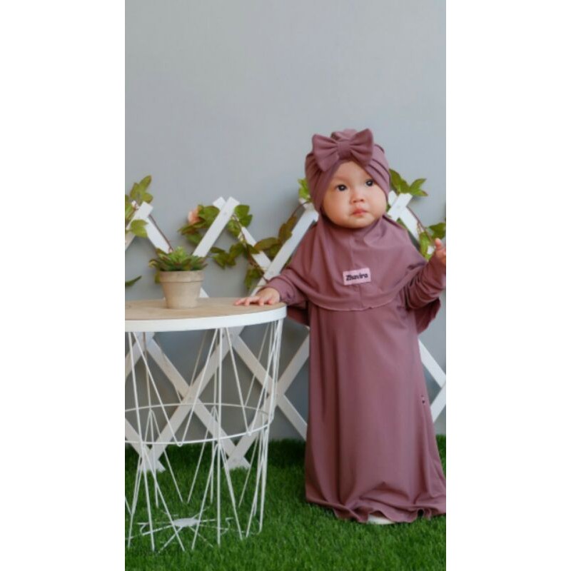 GAMIS ZHAVIRA POLOS ORI ZHAVIRA // Gamis bayi bahan jersey premium