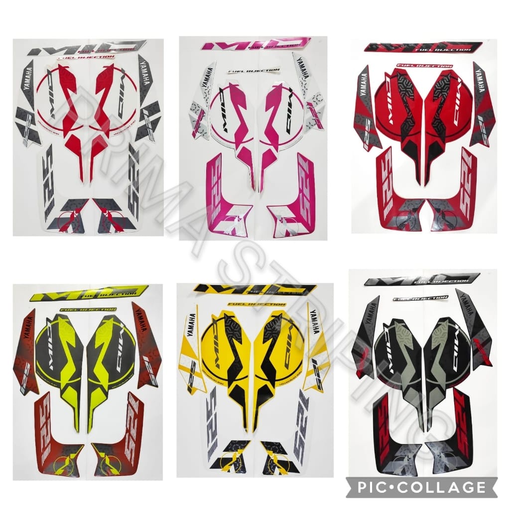 STRIPING STIKER MOTOR MIO M3 2015 HITAM TERMURAH