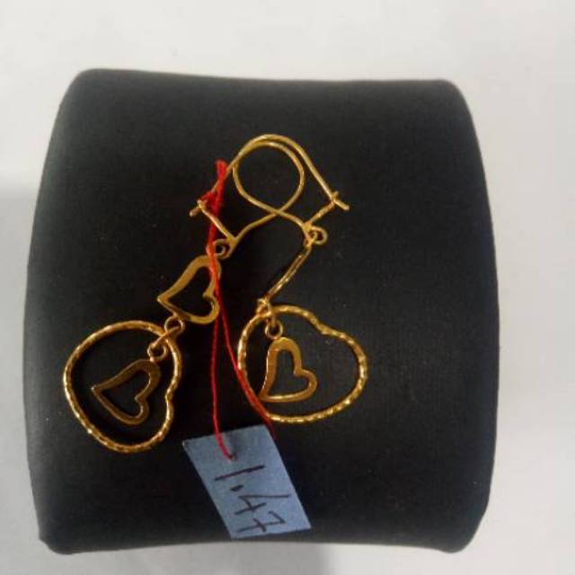 Anting Emas Asli model gantungan