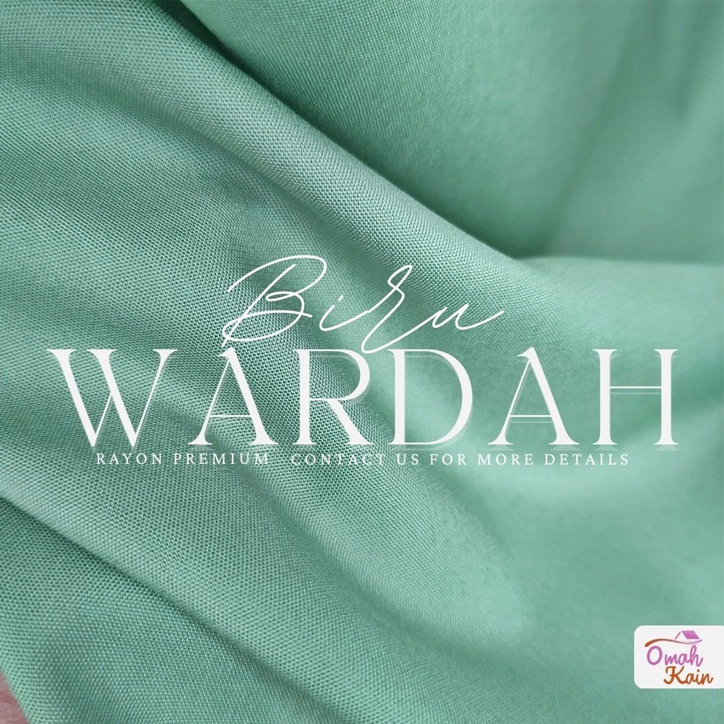 KAIN RAYON POLOS PREMIUM (TIDAK BERBULU, TIDAK NERAWANG,JATUH,ADEM DAN MEWAH)#omah kain-Biru Wardah