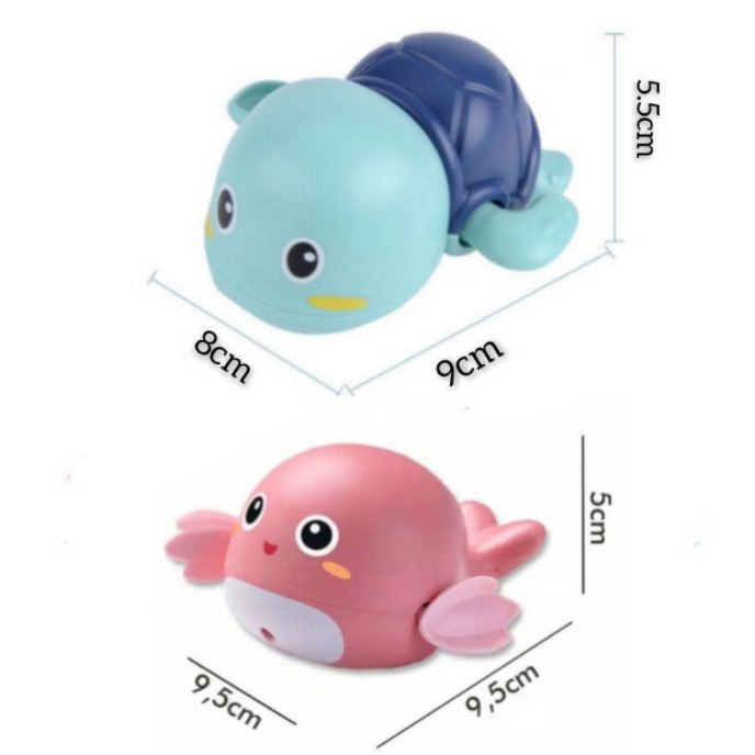Mainan Mandi Anak Bayi Kura Kura Dolphin bebek Kepiting Lumba Berenang Di Kolam Renang / Bak Mandi Mainan Air Lucu LC