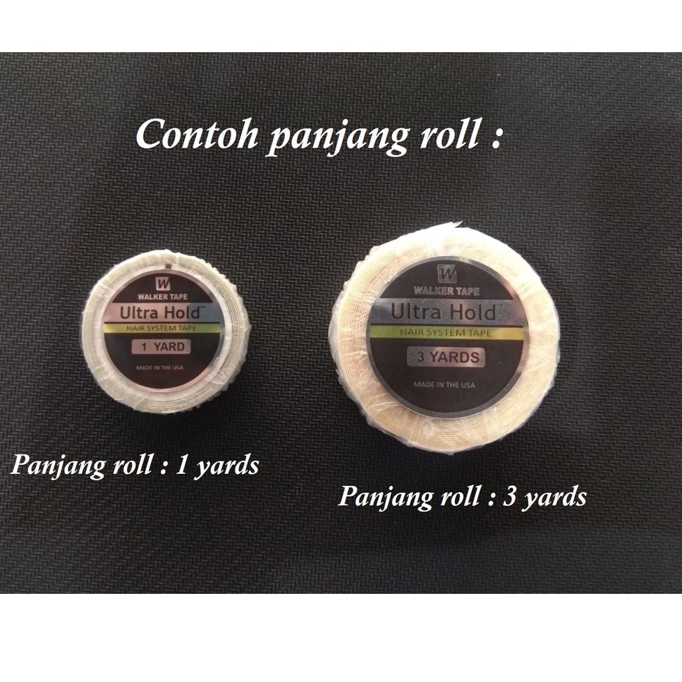 

Diskon ILE92 isolasi Walker tape double tape rambut toupee lem wig ULTRA HOLD Roll 1 Yards ( B054A )