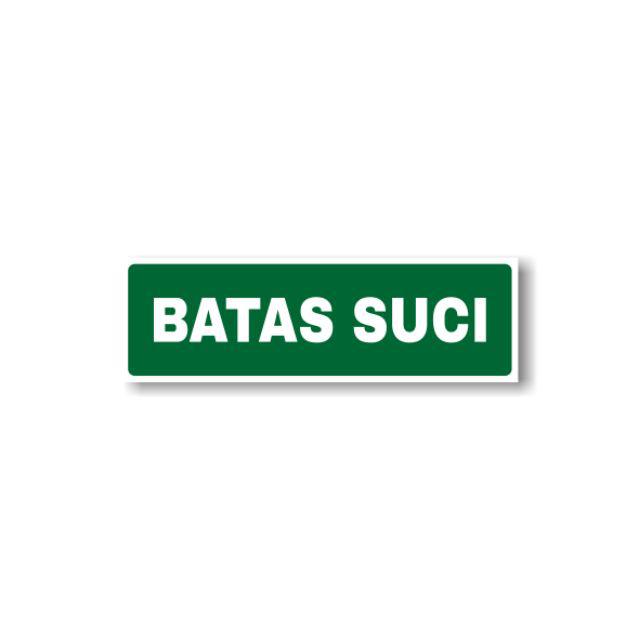 Sticker Sticker Musholla Tempat Wudhu Batas Suci-Batas suci