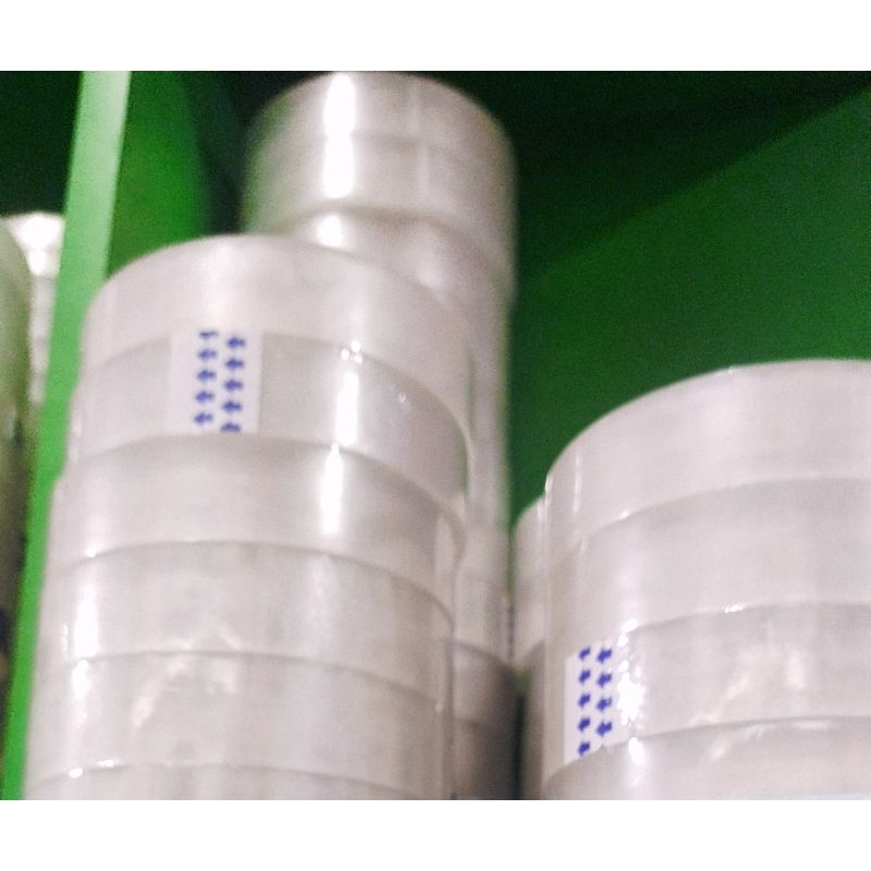 

Isolasi bening 1 inci/ 90 yard /isolasi kertas/paket/plasik/kardus