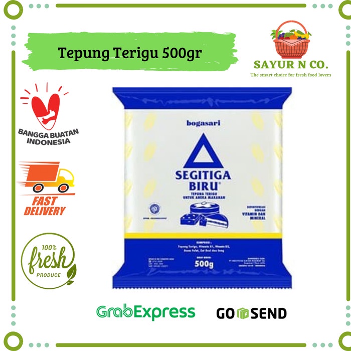 

Tepung Terigu Segitiga Biru 1 kg | Sayur N Co Bekasi