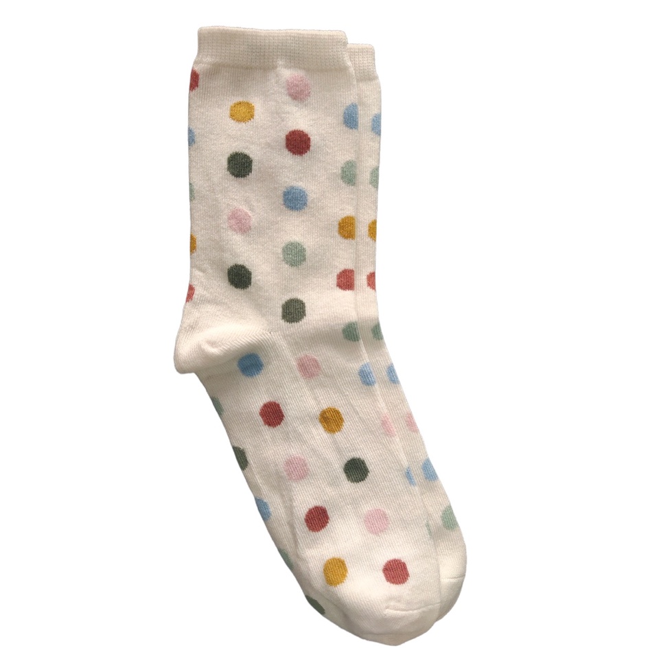 Kaos Kaki Motif Lucu-Lucu / Buah / Snack / Christmas / Snoopy / Leopard BEBAS PILIH (EXPT)-E9 Dots Colour