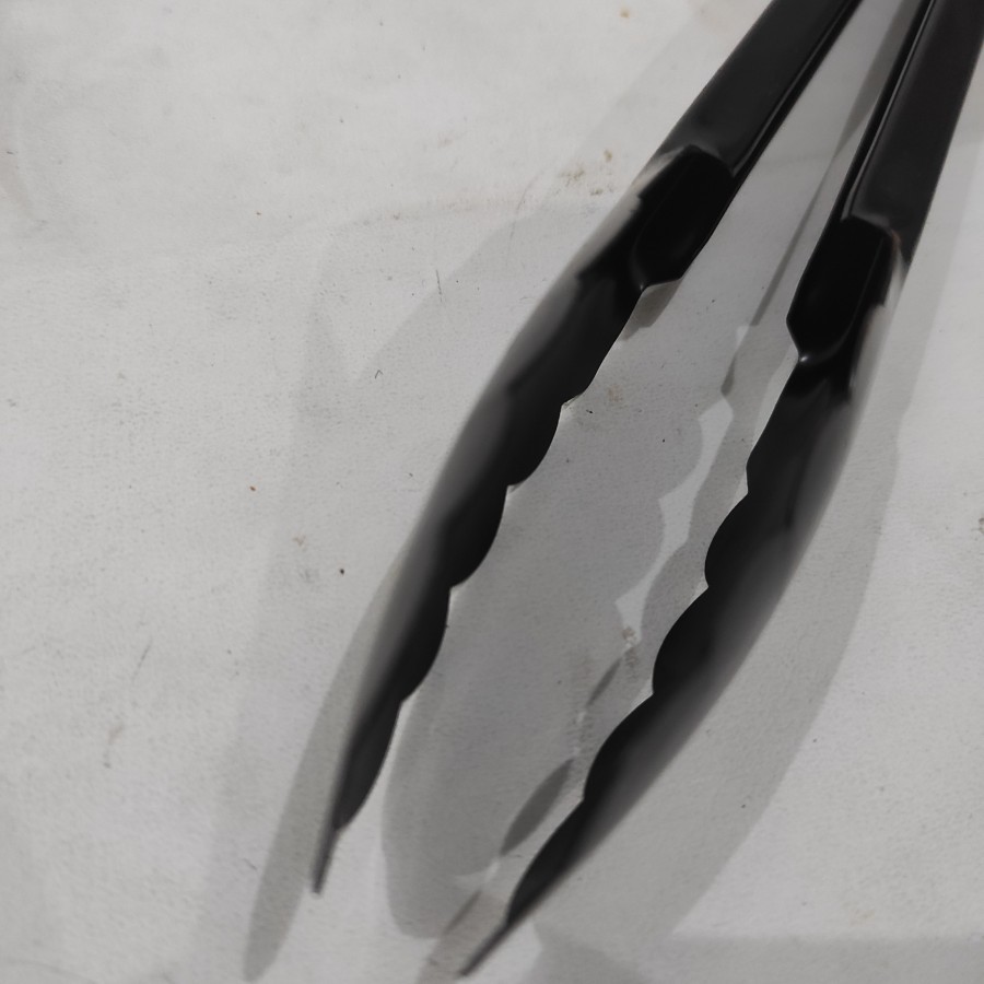 Food Tong tongs jepit Capit Capitan Gorengan Kue makanan panjang sedang hitam