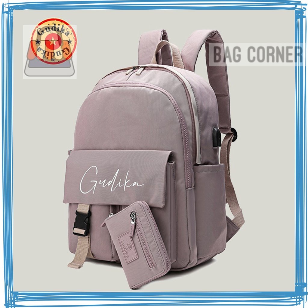 BagCorner - GUDIKA 5223 Original - tas ransel laptop 15 inc Gudika Anti Air fashionable free dompet 